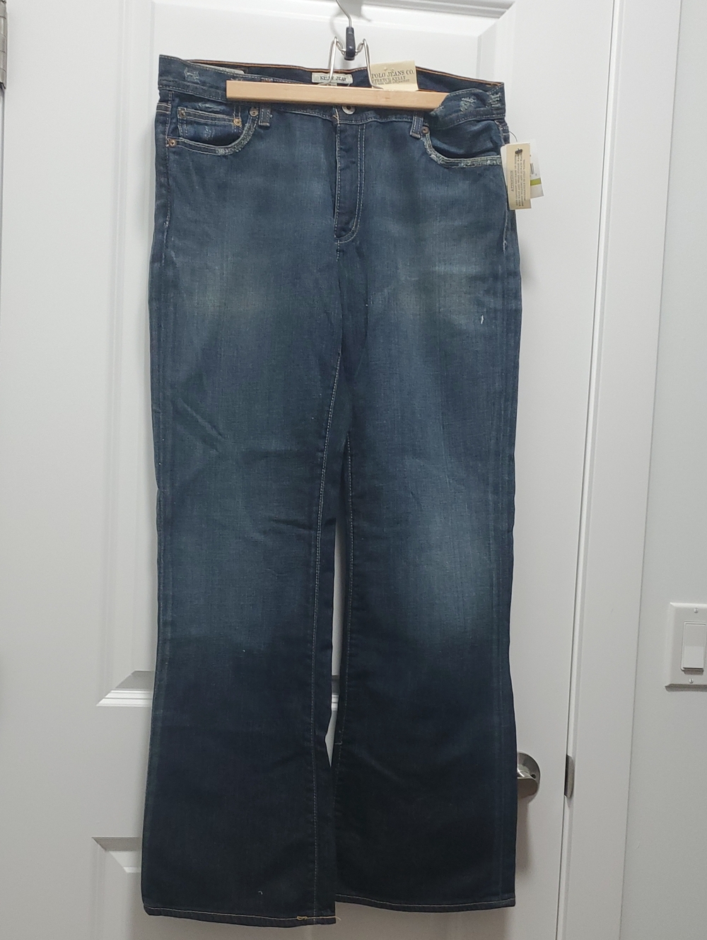 Polo Jeans Co. Stretch Kelly Bootcut Jeans Blue Waist 32/14 NWT (Early 2000s)